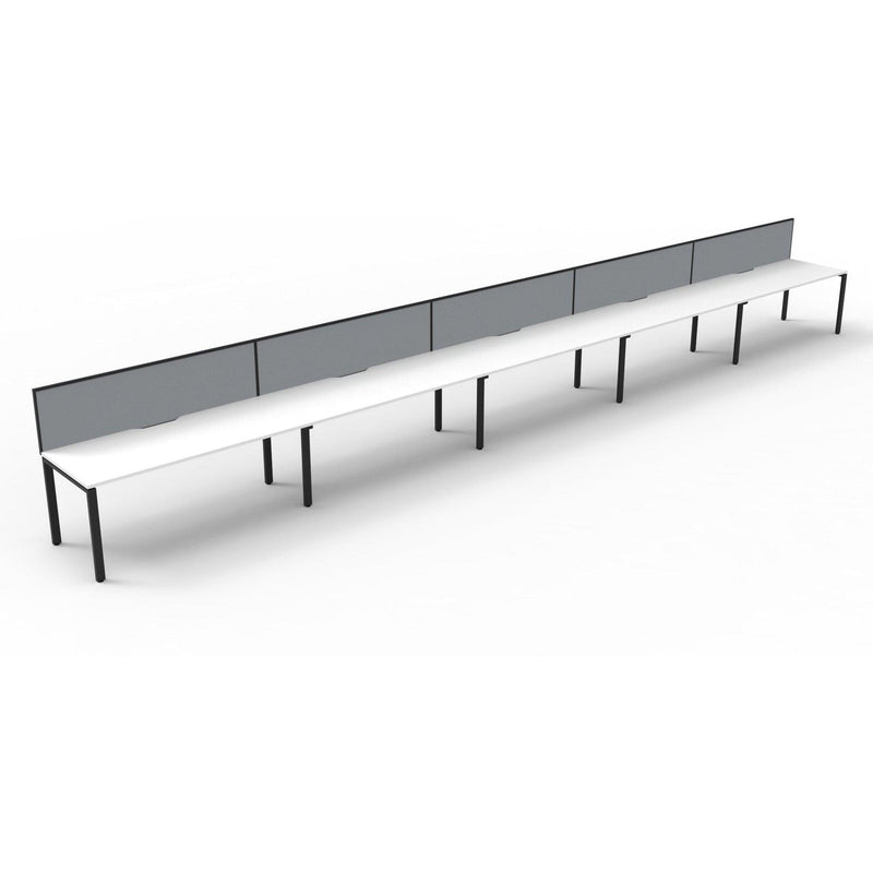 Deluxe Infinity Single Sided Workstations With Screens - Profile Leg