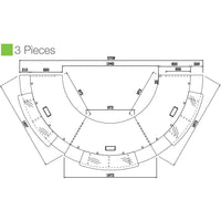 EVO High Low Modular Reception Counter - 3 Piece