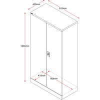 GO Steel Swing Door Cupboard 910W x 1830H