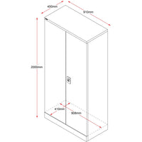 GO Steel Swing Door Cupboard 910W x 2000H