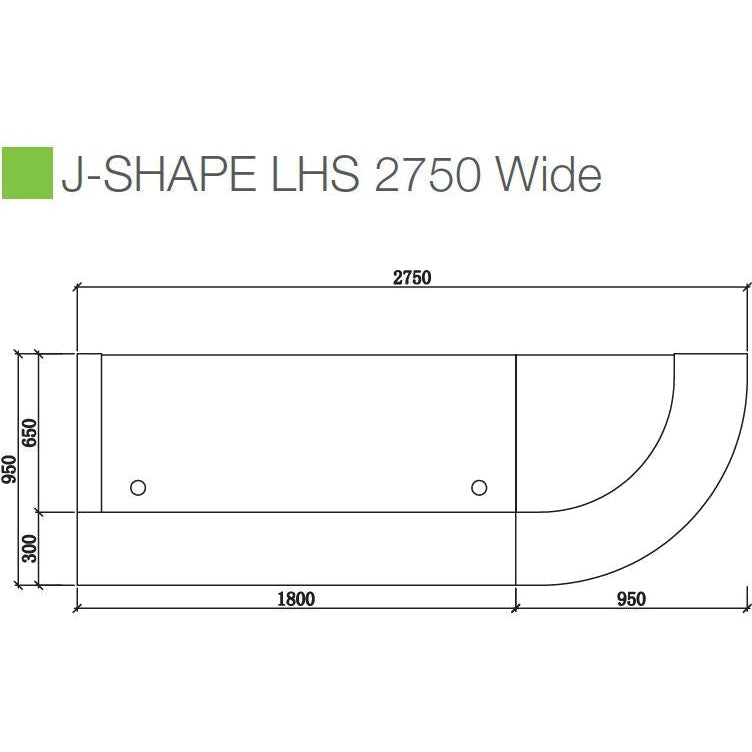 Executive Reception Counter - J Shaped
