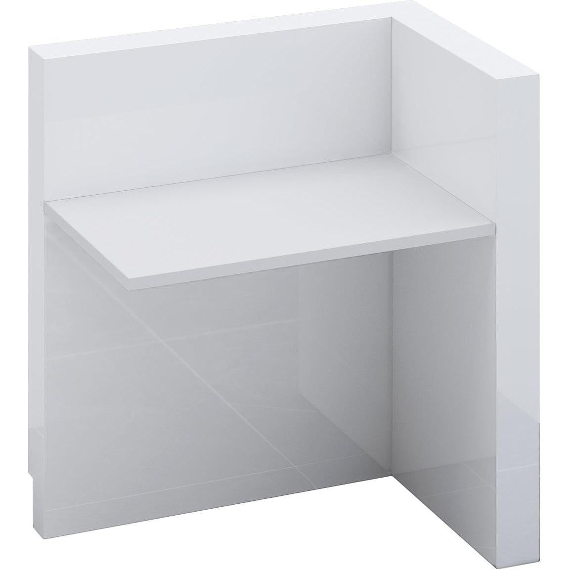 Hugo Counter Return - White-Elite Office Furniture