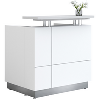 Receptionist Reception Counter - White
