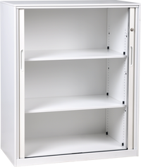Metal Tambour Storage Cupboard
