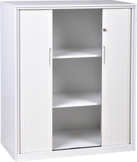 Metal Tambour Storage Cupboard