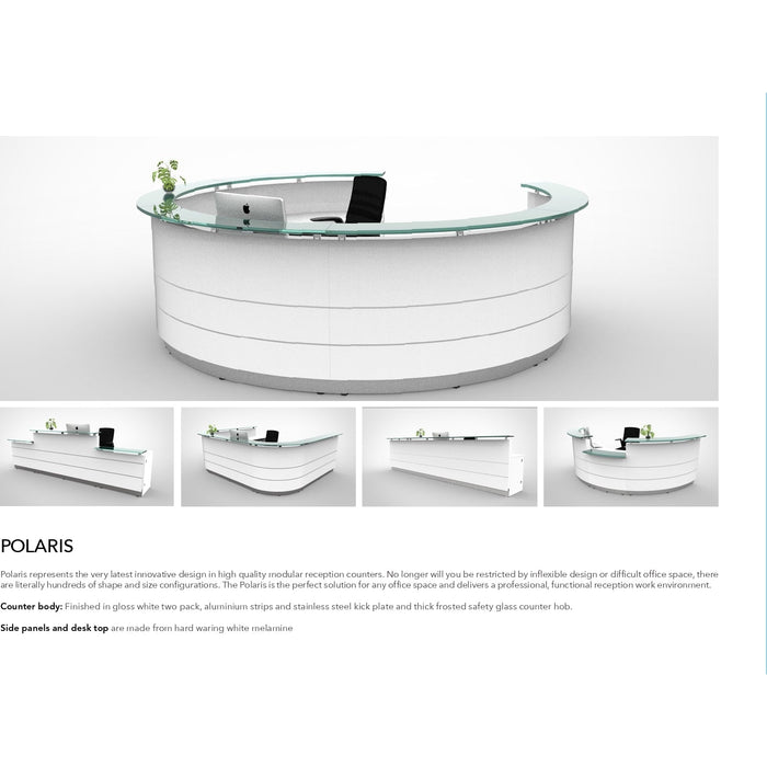 Polaris Curved Reception Counter - Lower Height Piece -D2