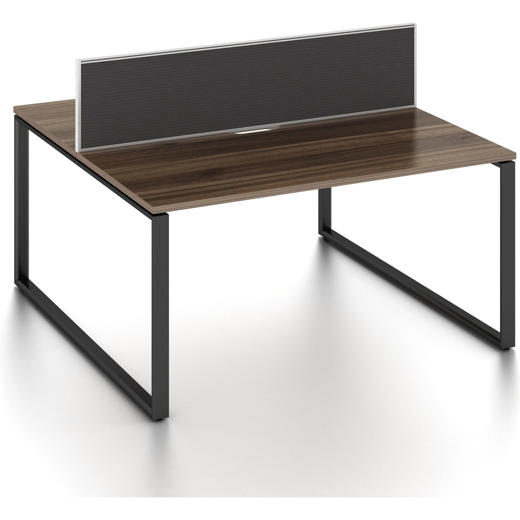 Worksmart 2 Person Double Sided Workstation - Loop Leg - With Screen