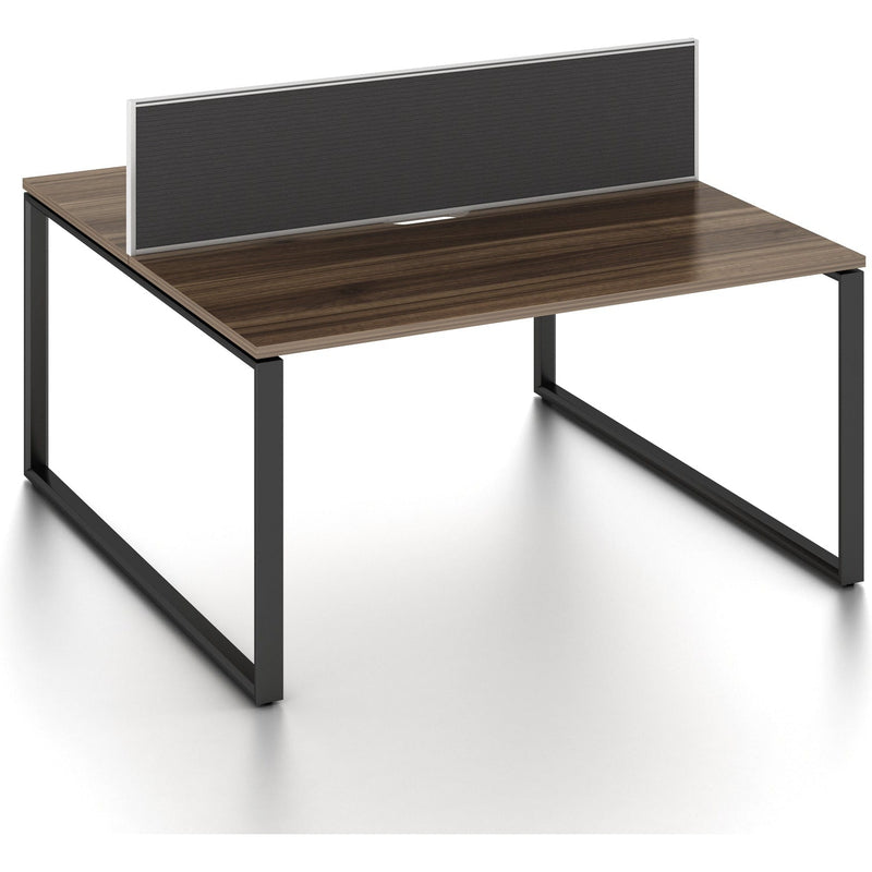 Worksmart 2 Person Double Sided Workstation - Loop Leg - With Screen