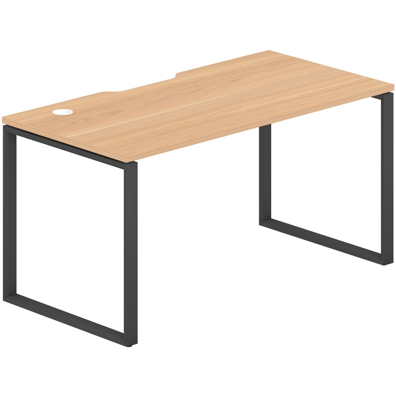 Worksmart 1 Person Single Sided Workstation - Loop Leg - No Screen