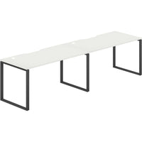 Worksmart 2 Person Single Sided Workstation - Loop Leg - No Screen