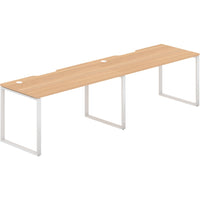 Worksmart 2 Person Single Sided Workstation - Loop Leg - No Screen