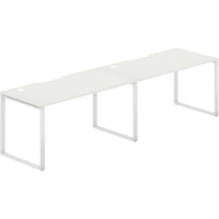 Worksmart 2 Person Single Sided Workstation - Loop Leg - No Screen
