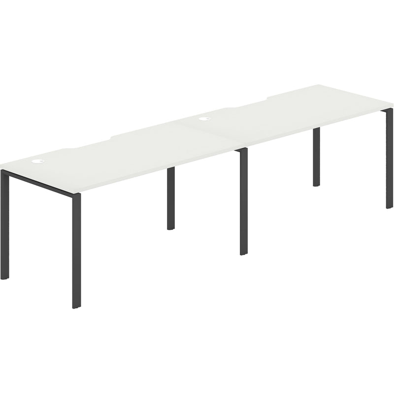 Worksmart 2 Person Single Sided Workstation - No Screen