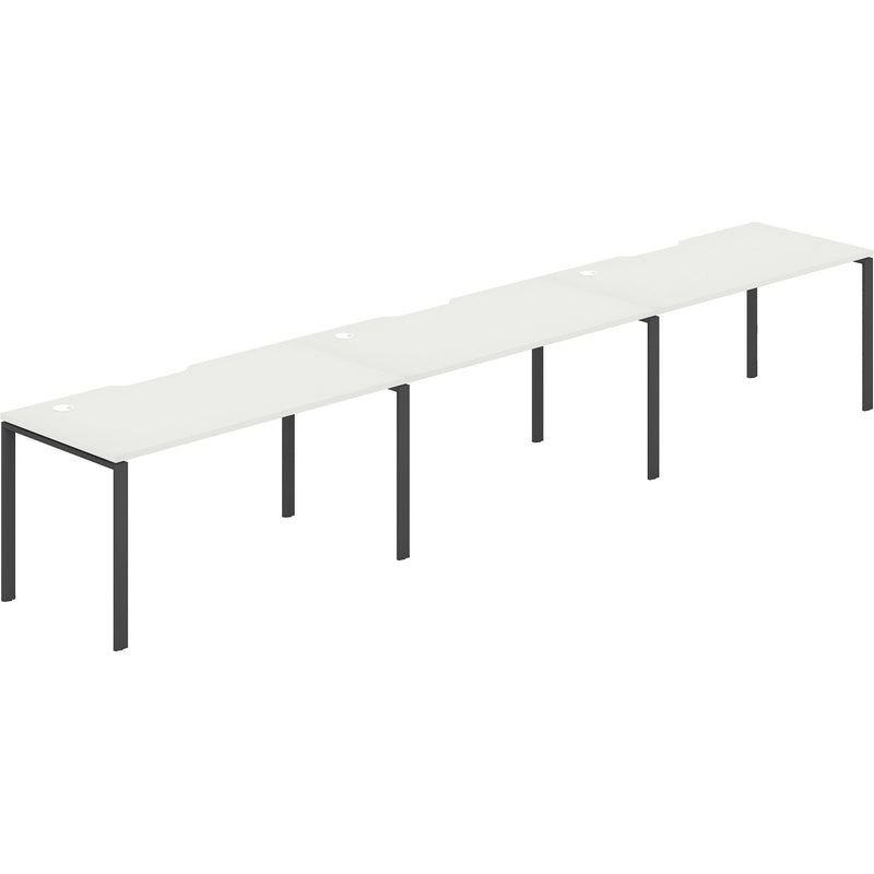 Worksmart 3 Person Single Sided Workstation - No Screen