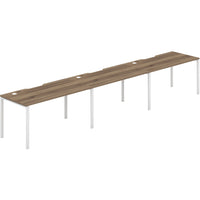 Worksmart 3 Person Single Sided Workstation - No Screen