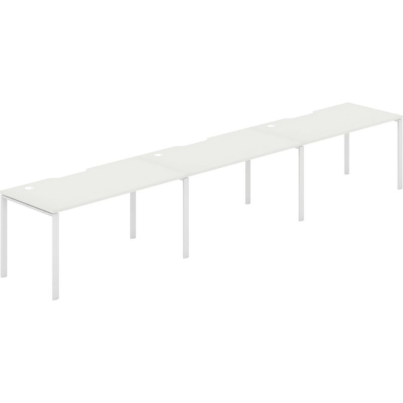 Worksmart 3 Person Single Sided Workstation - No Screen