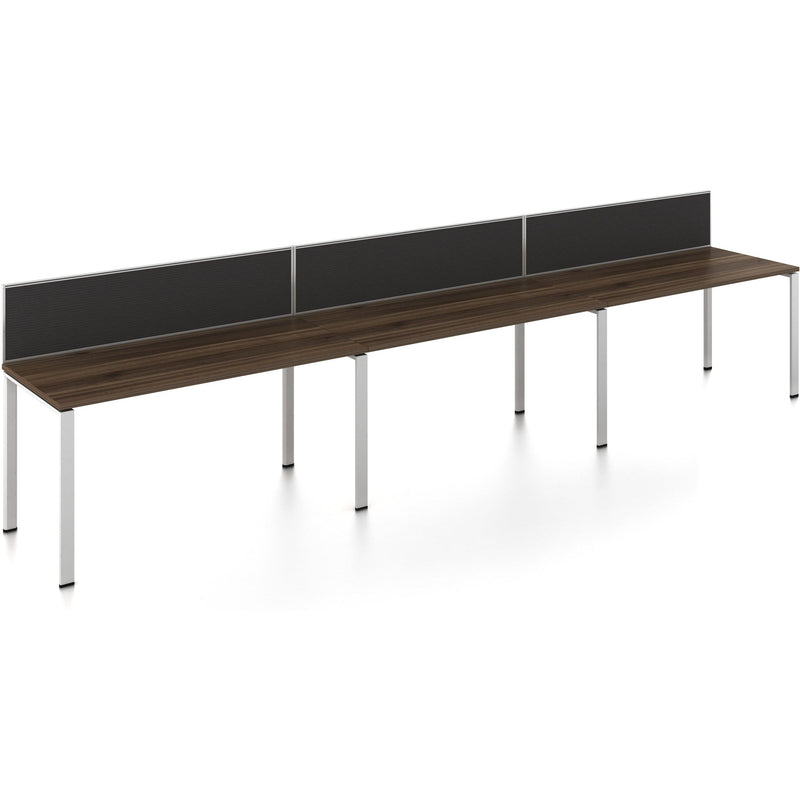 Worksmart 3 Person Single Sided Workstation - With Screens