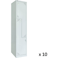 Set of 10 GO Steel Step Lockers