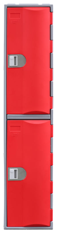 Heavy Duty Plastic Lockers 2 Tiers Full Height