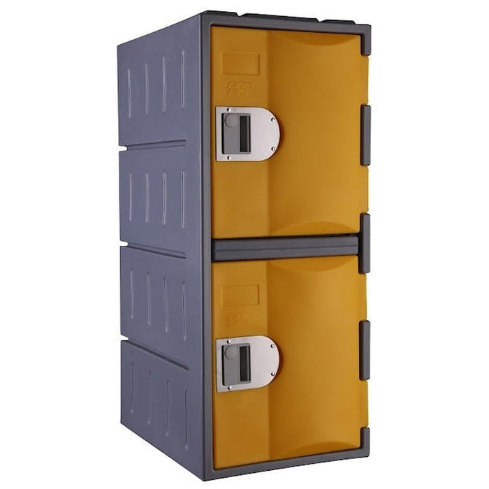 Steelco Heavy Duty Plastic Lockers 2 Tiers Half Height