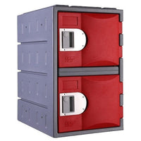 Heavy Duty Plastic Lockers 2 Tiers Third Height