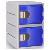 Heavy Duty Plastic Lockers 2 Tiers Third Height