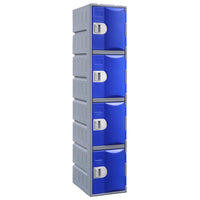 Heavy Duty Plastic Lockers 4 Tiers Full Height