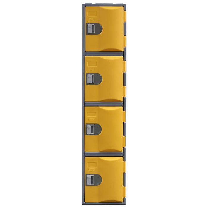 Heavy Duty Plastic Lockers 4 Tiers Full Height