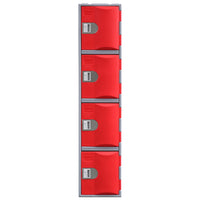 Heavy Duty Plastic Lockers 4 Tiers Full Height