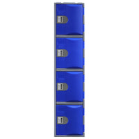 Heavy Duty Plastic Lockers 4 Tiers Full Height