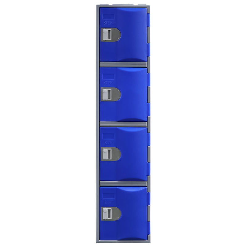 Heavy Duty Plastic Lockers 4 Tiers Full Height