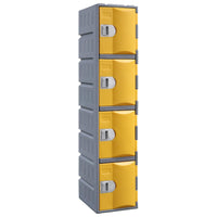 Heavy Duty Plastic Lockers 4 Tiers Full Height
