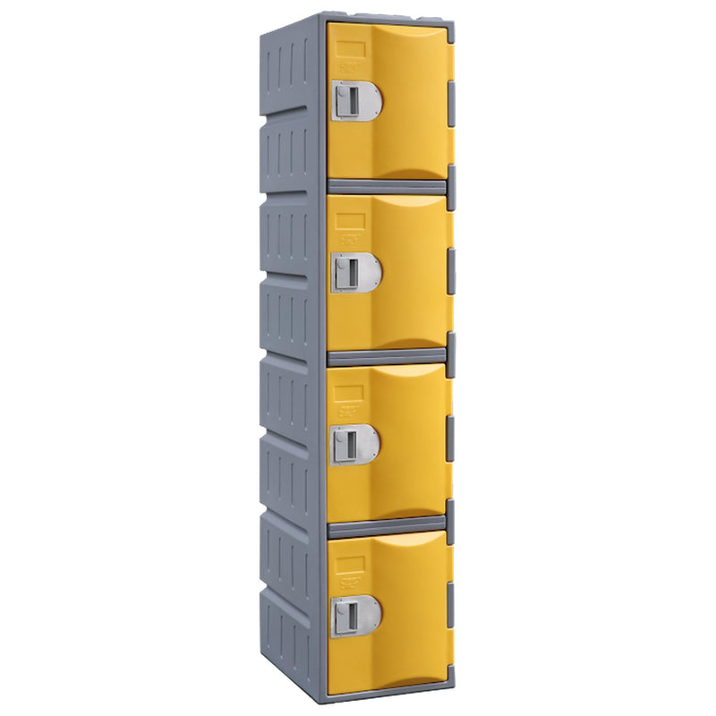 Heavy Duty Plastic Lockers 4 Tiers Full Height