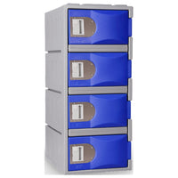 Heavy Duty Plastic Lockers 4 Tiers Half Height