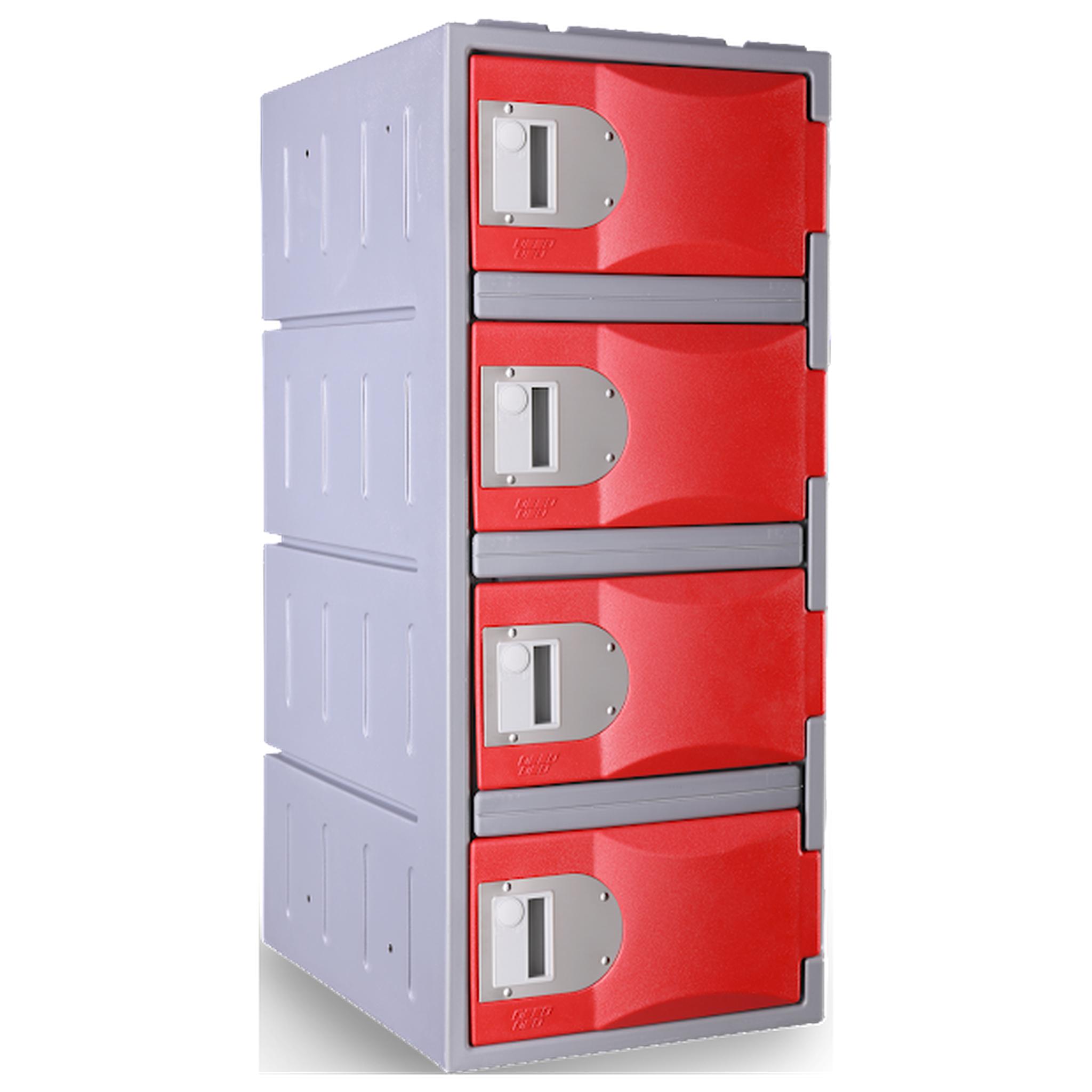 Heavy Duty Plastic Lockers 4 Tiers Half Height