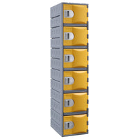 Heavy Duty Plastic Lockers 6 Tiers Full Height