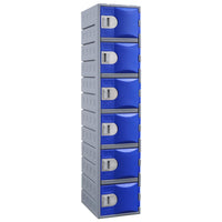 Heavy Duty Plastic Lockers 6 Tiers Full Height