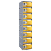 Heavy Duty Plastic Lockers 8 Tiers Full Height