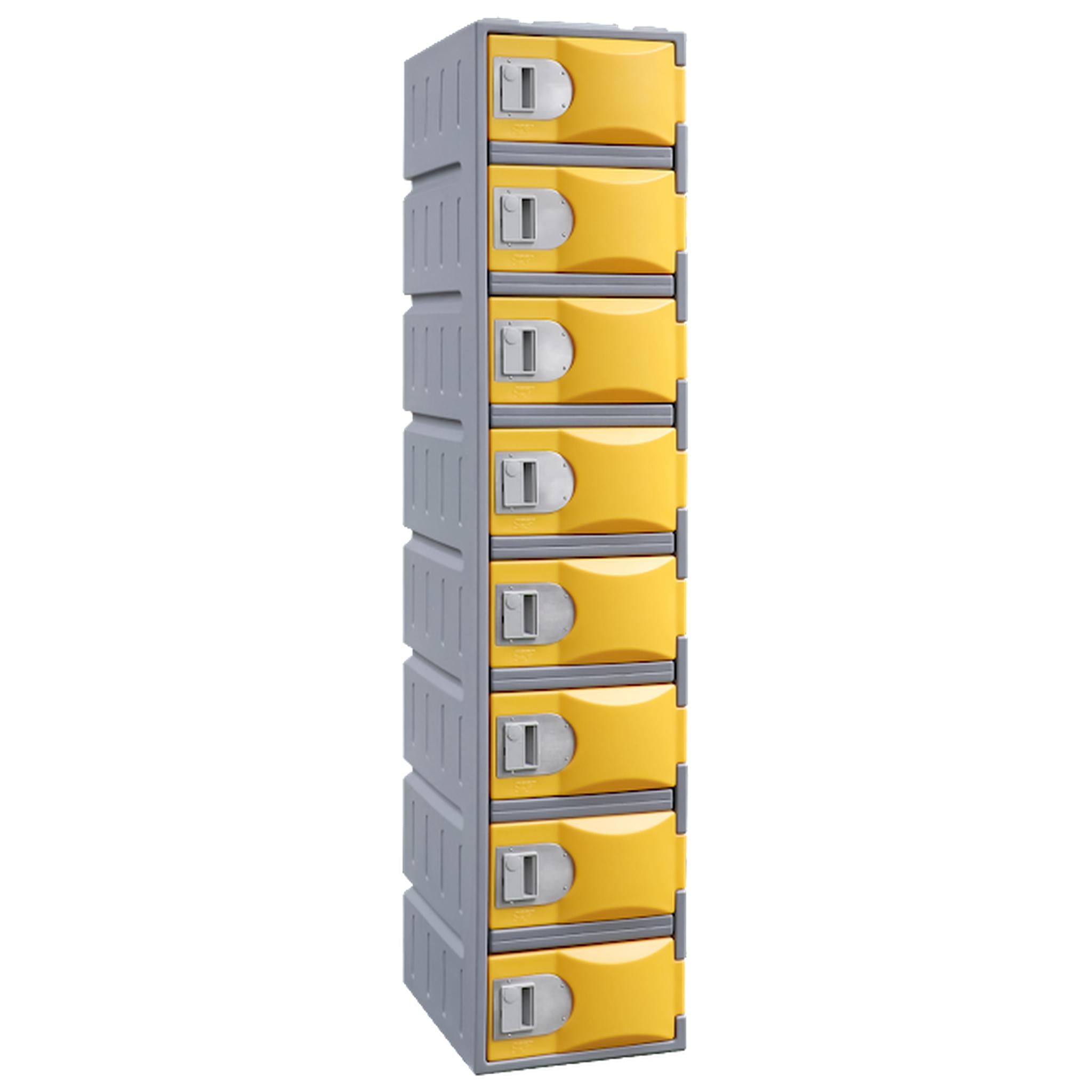 Heavy Duty Plastic Lockers 8 Tiers Full Height