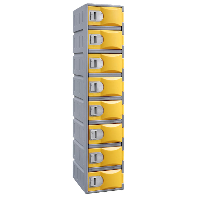 Heavy Duty Plastic Lockers 8 Tiers Full Height