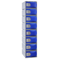 Heavy Duty Plastic Lockers 8 Tiers Full Height