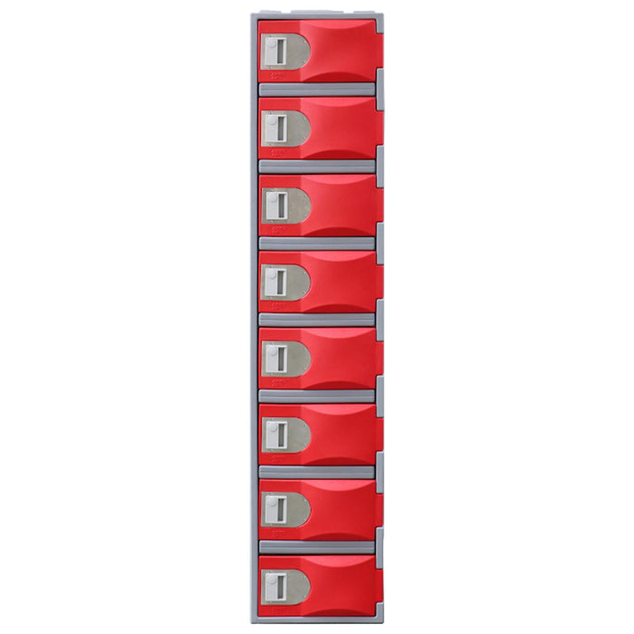 Heavy Duty Plastic Lockers 8 Tiers Full Height
