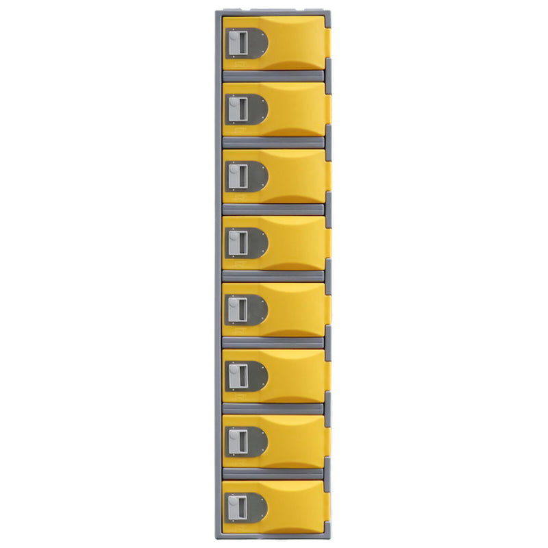 Heavy Duty Plastic Lockers 8 Tiers Full Height