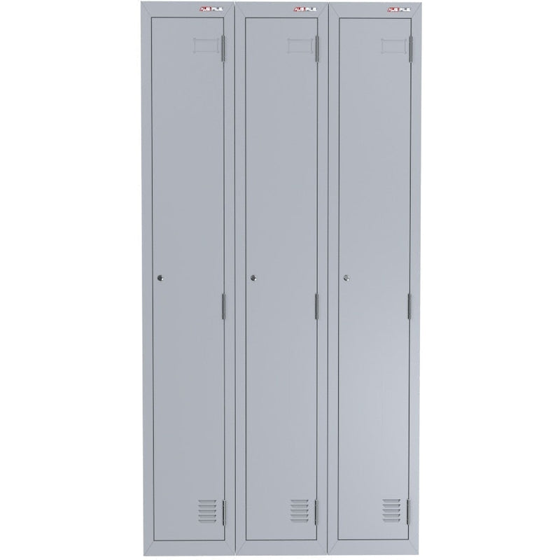 A-File 1 Tier Locker - Bank of 3 (3 Door Locker)