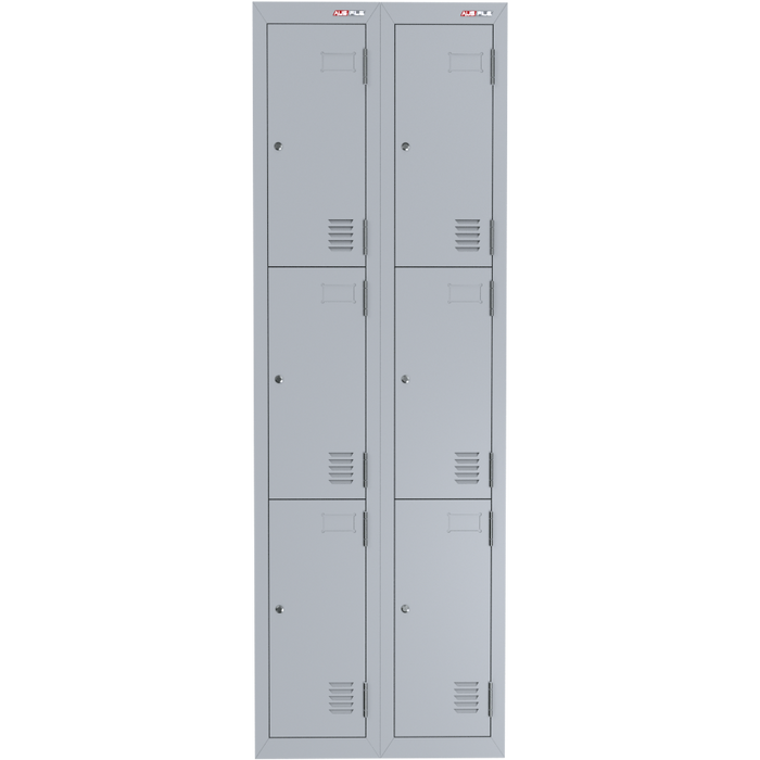 A-File 3 Tier Locker - Bank of 2 (6 Door Locker)