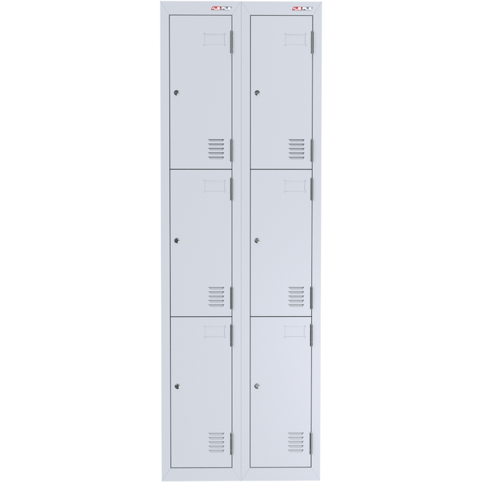 A-File 3 Tier Locker - Bank of 2 (6 Door Locker)