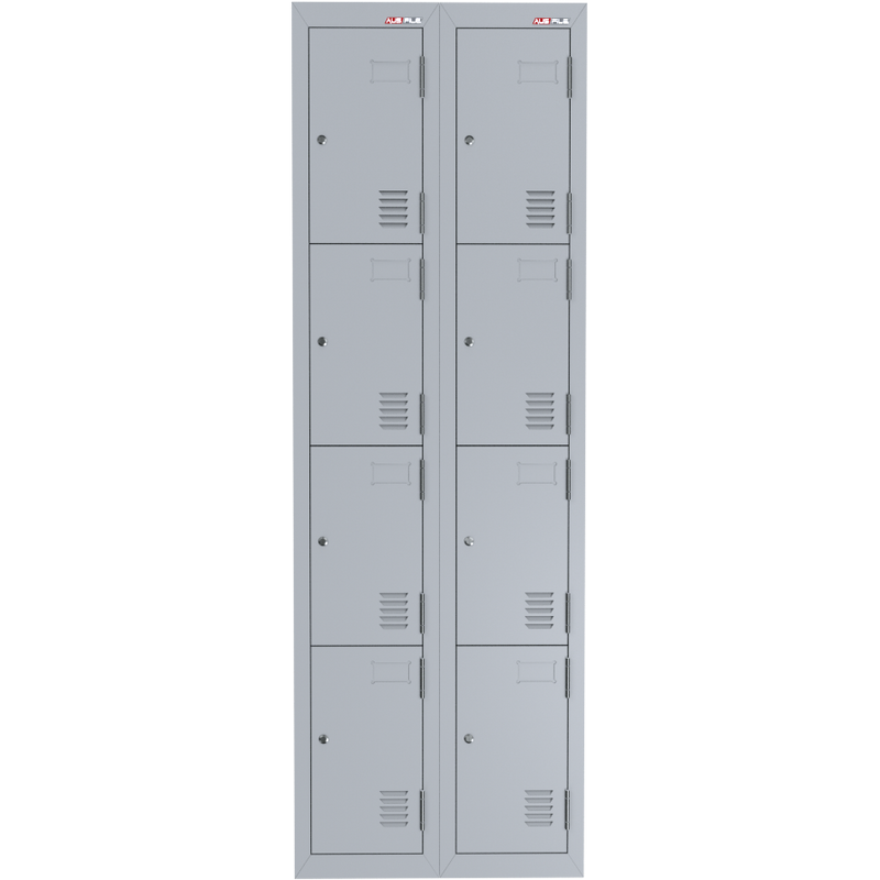 A-File 4 Tier Locker - Bank of 2 (8 Door Locker)