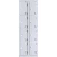 A-File 4 Tier Locker - Bank of 2 (8 Door Locker)