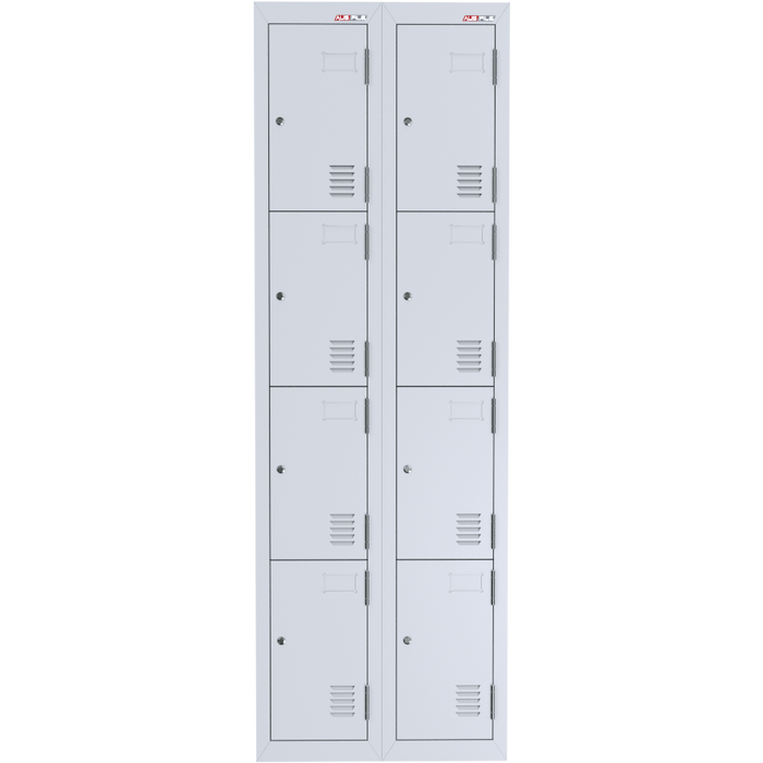 A-File 4 Tier Locker - Bank of 2 (8 Door Locker)