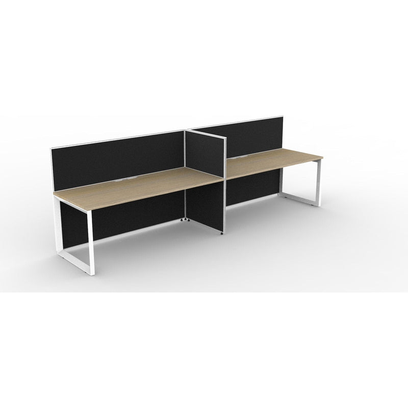 SHUSH30 Workstation - 2 Person - Loop Leg - Oak